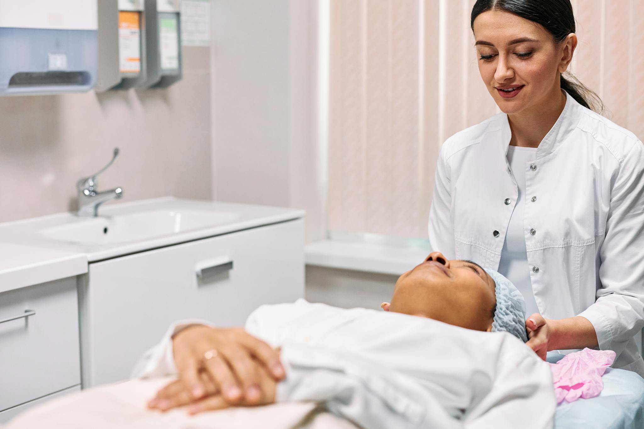Silky Skin - a beautician providing skincare treatment to a