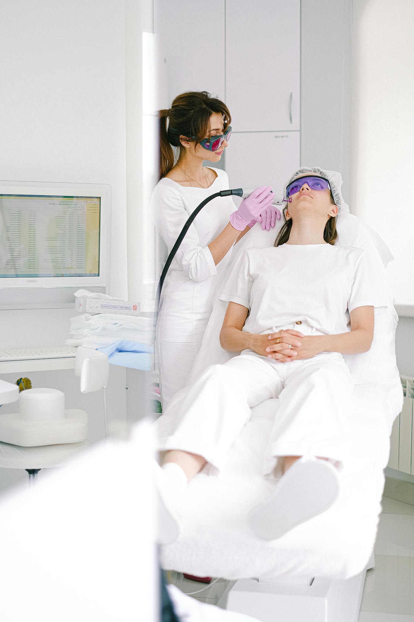Home 10 Silky Skin - two women in a clinic during a